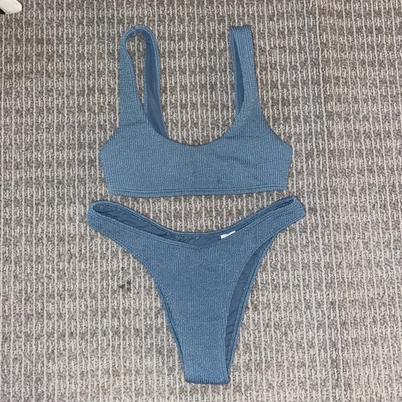 Hollister Blue Knit Bikini - Picture 2 of 3